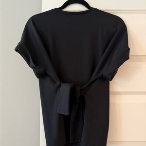 Black Tie-Back T-Shirt